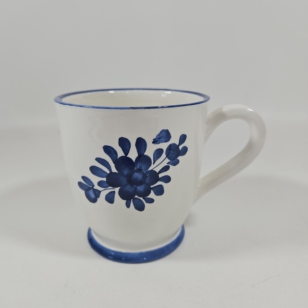 Starbucks‎ Barista Floral Blue Coffee Mug Cup 16oz VTG 2004